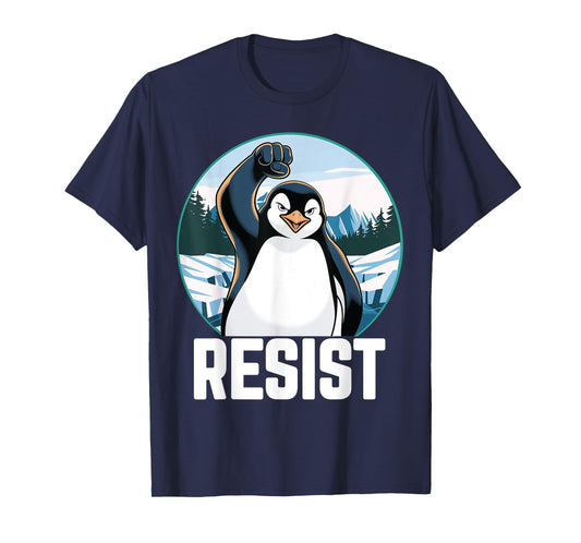 Penguin Funny Resist Tariffs T-Shirt