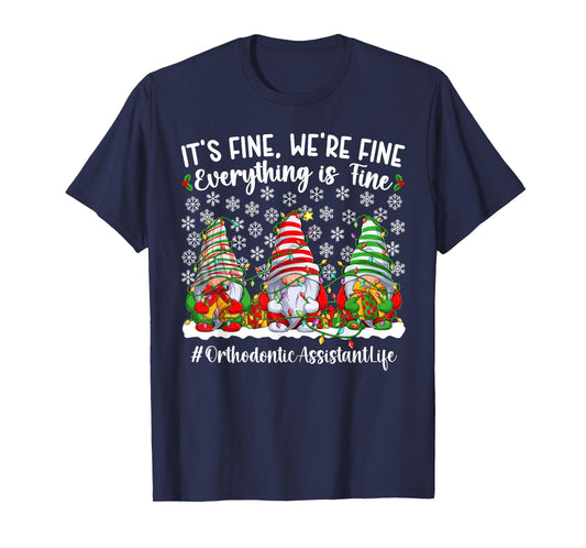 Funny Orthodontic Assistant Christmas Orthodontics Xmas T-Shirt