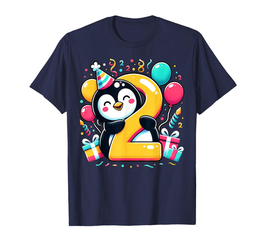 Penguin 2nd birthday boy girl 2 years old second two Penguin T-Shirt