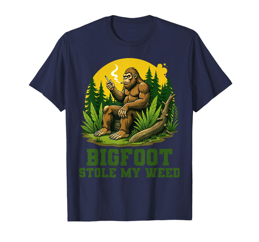 Bigfoot Stole My Weed Sasquatch Humor Legends Humor T-Shirt