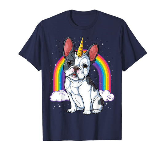 French Bulldog Unicorn Shirt Girls Space Galaxy Frenchicorn T-Shirt