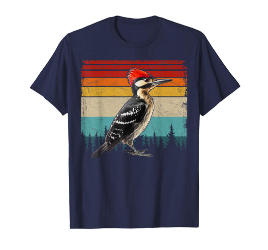 Vintage Distressed Retro Style Cool Woodpecker Bird T-Shirt