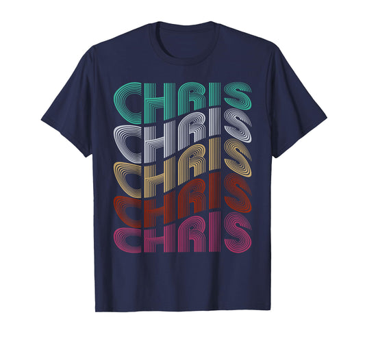 Groovy Chris Personalized Name I Love Chris 70,80's Meme T-Shirt