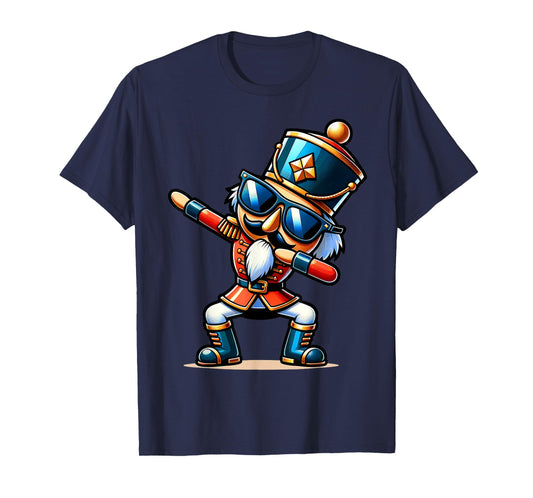Christmas Nutcracker Dabbing Boys Santa Xmas Funny T-Shirt