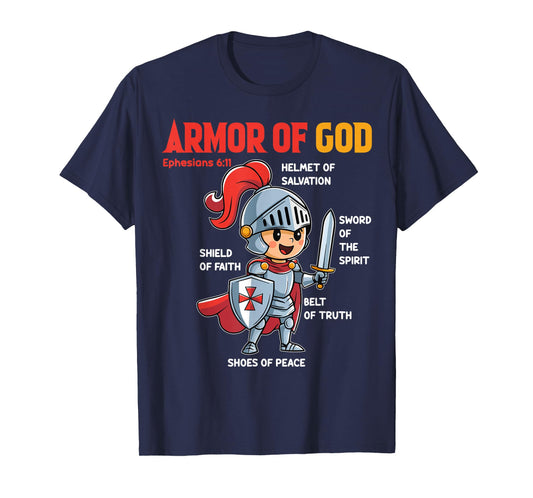 Toddler Boy Armor Of God Brother Son Men Kid Christian Jesus T-Shirt