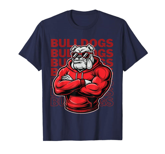 Bulldogs Tshirt Retro Bulldogs Gift for Men Women Boys Girls T-Shirt
