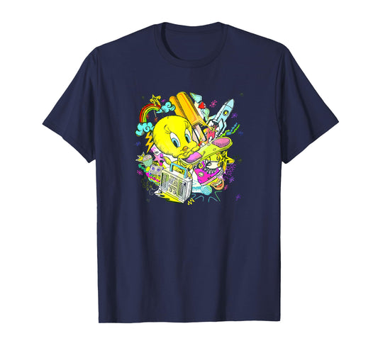WB100 Looney Tunes Tweety Bird Retro Pop Icons Portrait T-Shirt