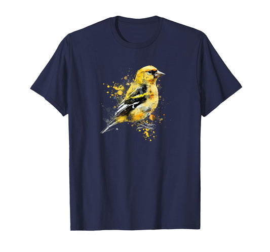 American Goldfinch Watercolor, Birdwatching T-Shirt
