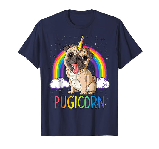 Pugicorn Pug Unicorn Girls Kids Space Galaxy Rainbow.2022 T-Shirt