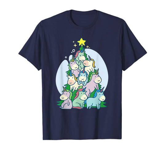 Ugly Christmas Sweater Unicorn Tree Christmas Unicorn T-Shirt