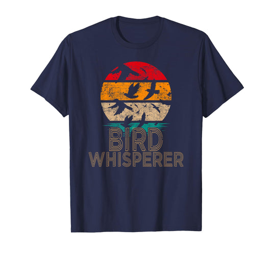 Bird Whisperer Retro Vintage Distressed Bird Watcher T-Shirt