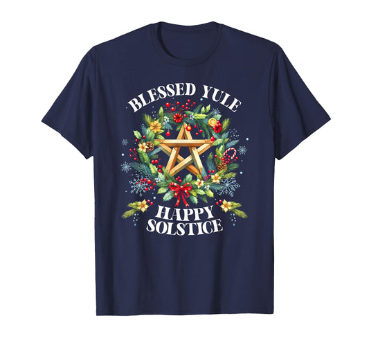 Winter Solstice Yule Christmas Blessed Yule Happy Solstice T-Shirt