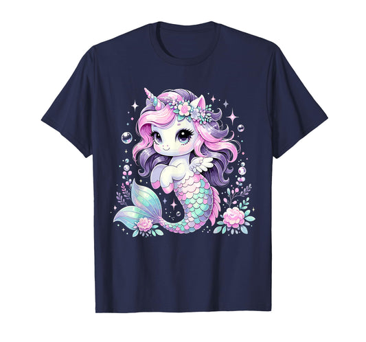 Unicorn Mermaid Birthday Party Mermicorn T-Shirt