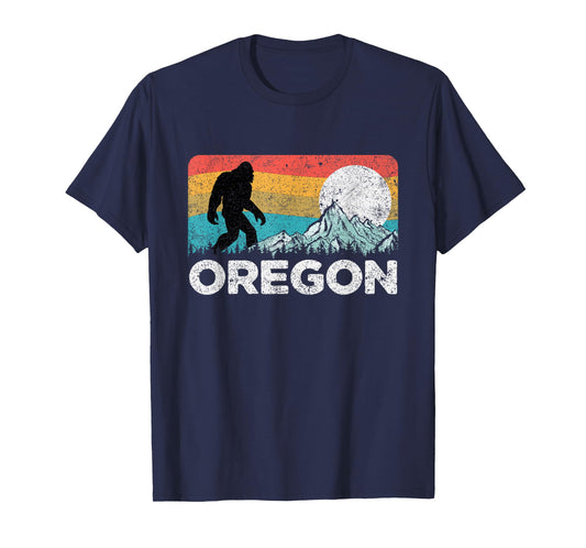 Oregon Pride Bigfoot Mountains 80's Vintage Nature Oregon T-Shirt