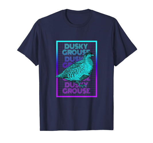 Dusky Grouse Bird Vintage Retro Dusky Grouse T-Shirt