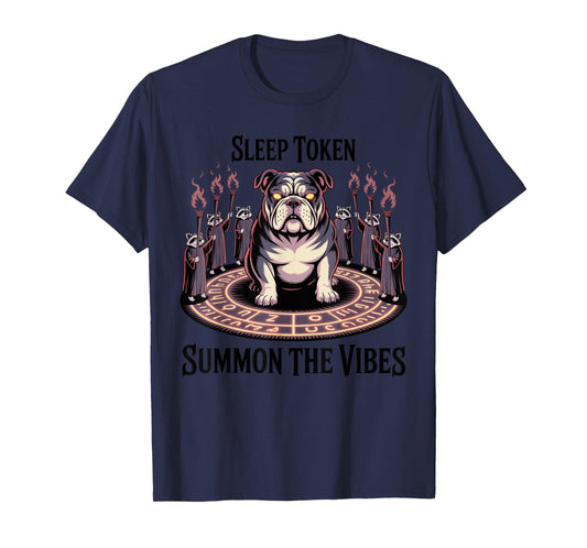 Bulldog Summoning Ritual Sleep Token Aesthetic with Raccoon T-Shirt