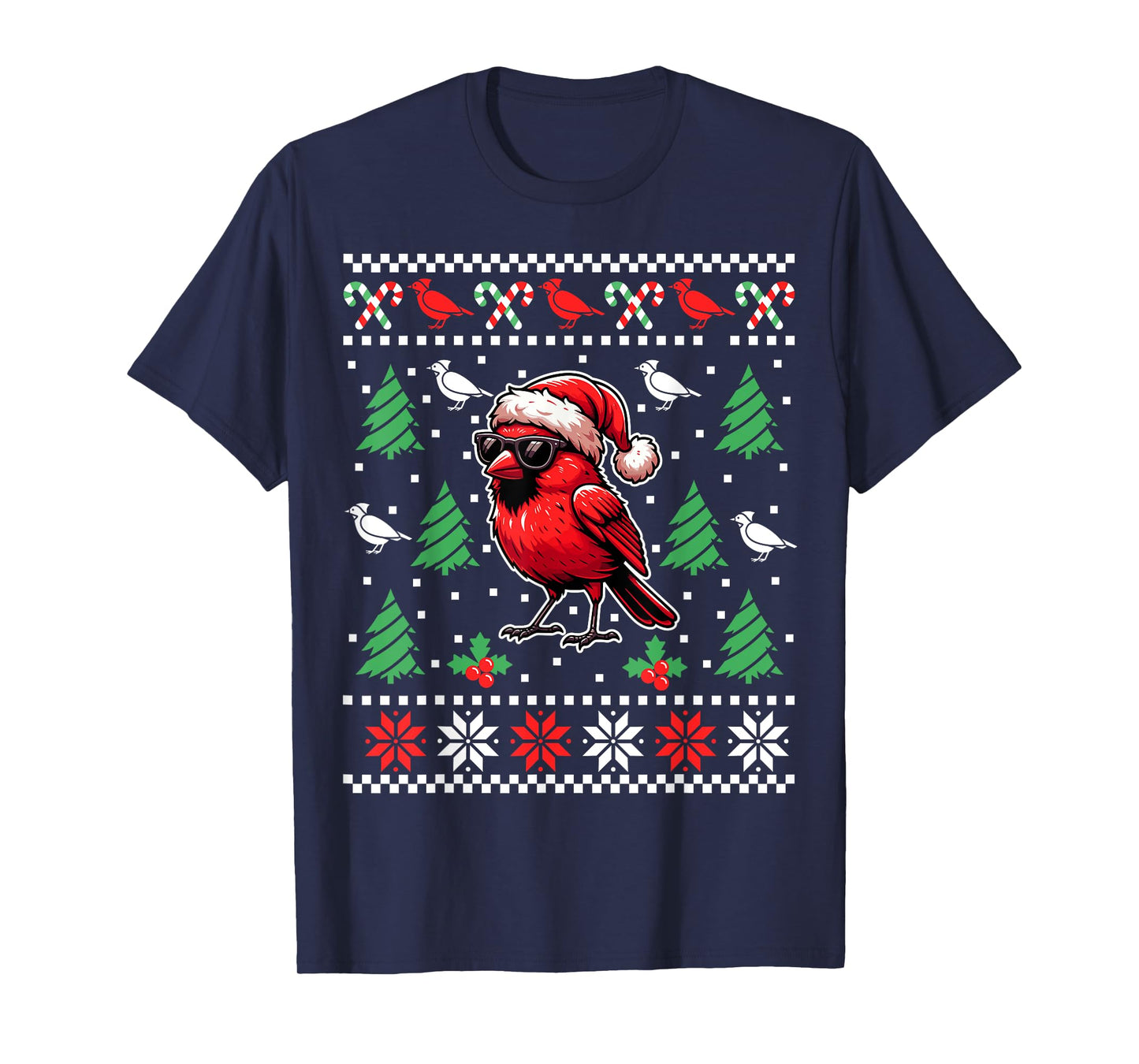 Funny Northern Cardinal Bird Red Cardinal Christmas Xmas T-Shirt