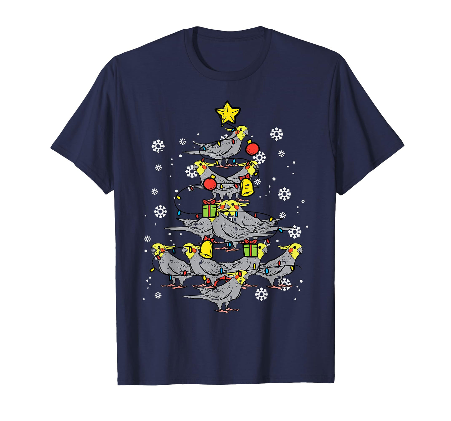 Cockatiel Christmas Tree Bird Cute Xmas Animal Men Women T-Shirt