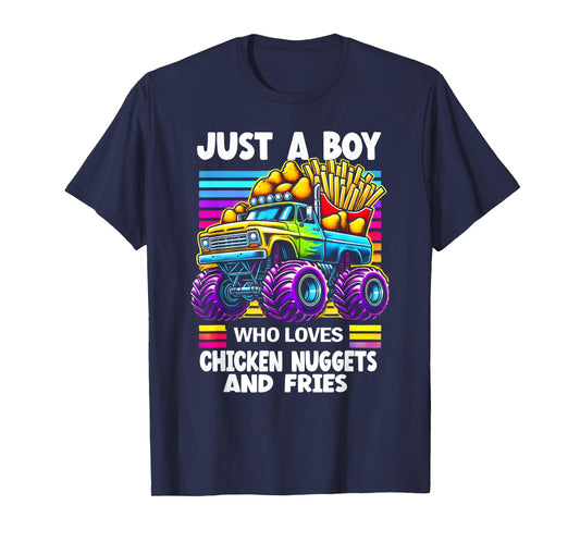 Just a Boy Who Loves Chicken Nuggets and Fries T-Shirt