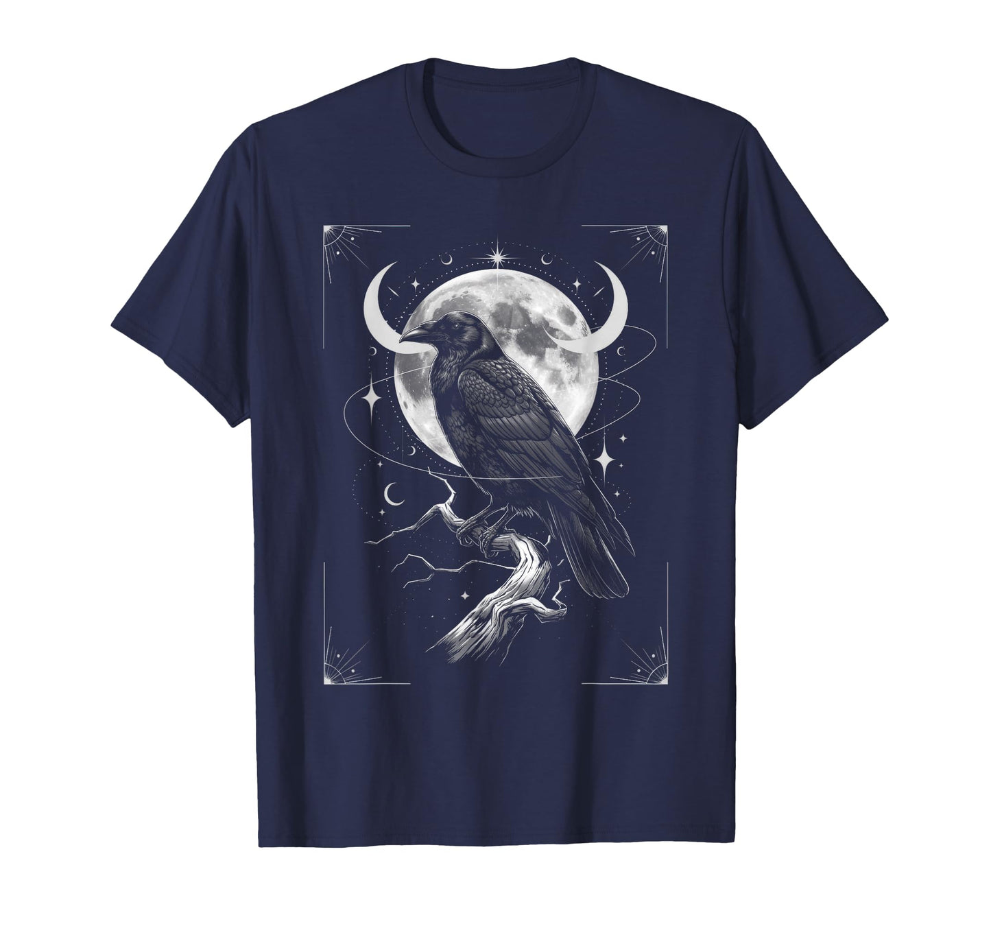 Raven Crow Dark Bird Witchcraft Omens Midnight T-Shirt