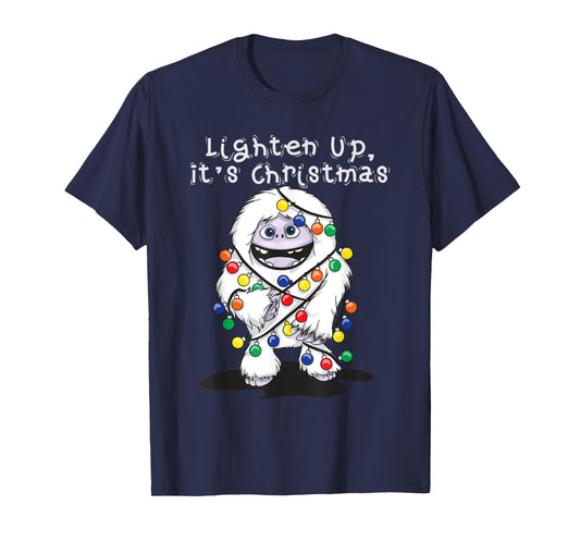 Lighten Up Its Christmas Yeti Abominable Snowman Bigfoot T-Shirt