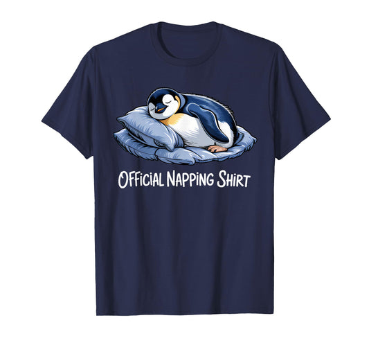Funny Penguin Sleeping Penguin Lover Official Napping Cute T-Shirt