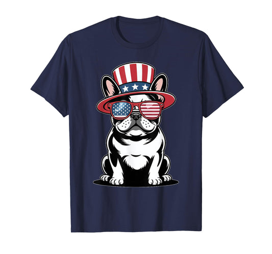 Patriotic French Bulldog US Flag 4Th Of July Dog lovers T-Shirt for Men Women Kids