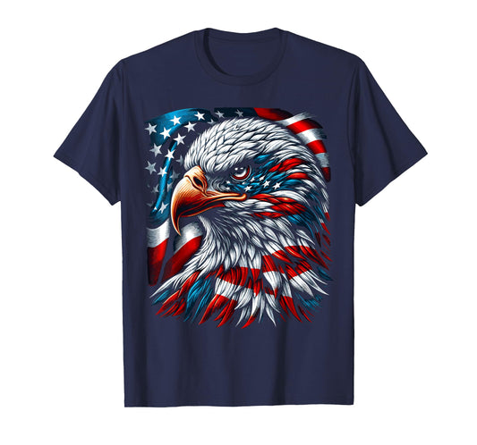 Bald Eagle 4th Of July American Flag USA T-Shirt
