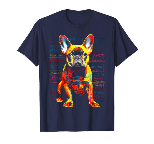 French Bulldog Dog Animal Pet Art Graphic French Bulldog T-Shirt