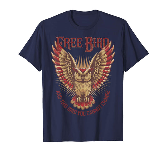 Free Bird Owl Wisdom Independence Strength Freedom T-Shirt