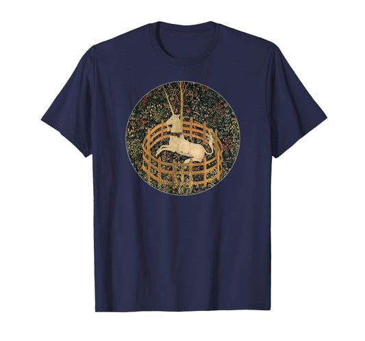 Famous Vintage Art: Unicorn Rests in a Garden Special Design T-Shirt