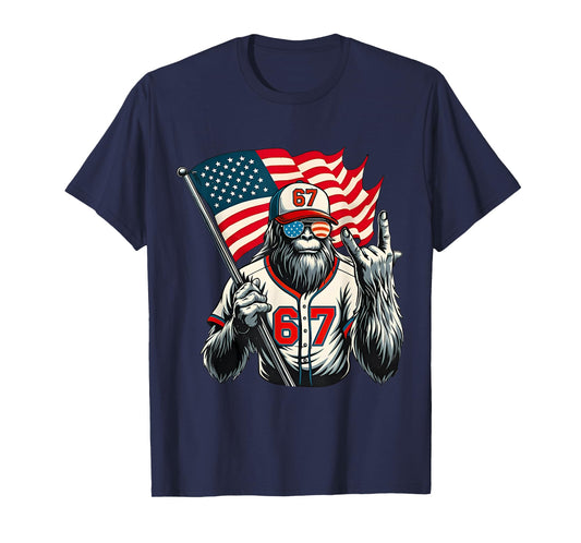 67 Bigfoot Meme Funny Six Seven Gen Alpha Slang T-Shirt