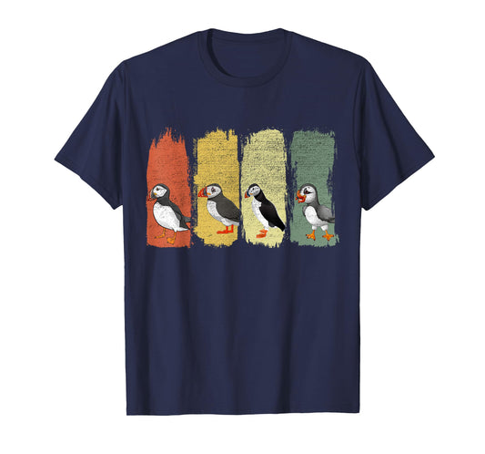 Retro Puffin Bird T-Shirt