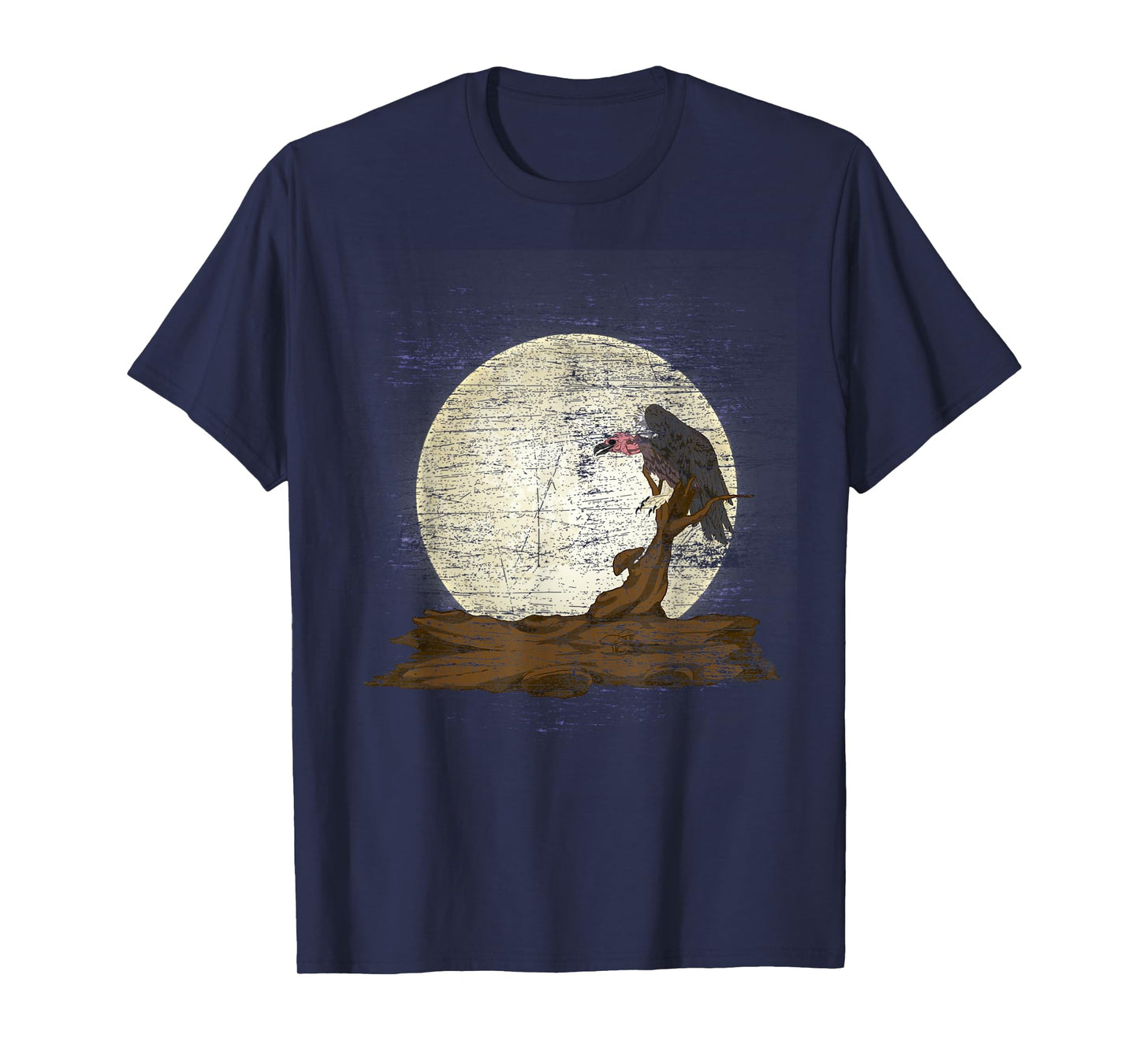 Scavenger Bird Moonlight Full Moon Turkey Vulture Vulture T-Shirt