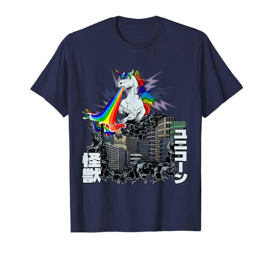 Kaiju Monster Unicorn Rainbow Japan Anime Merch Manga T-Shirt