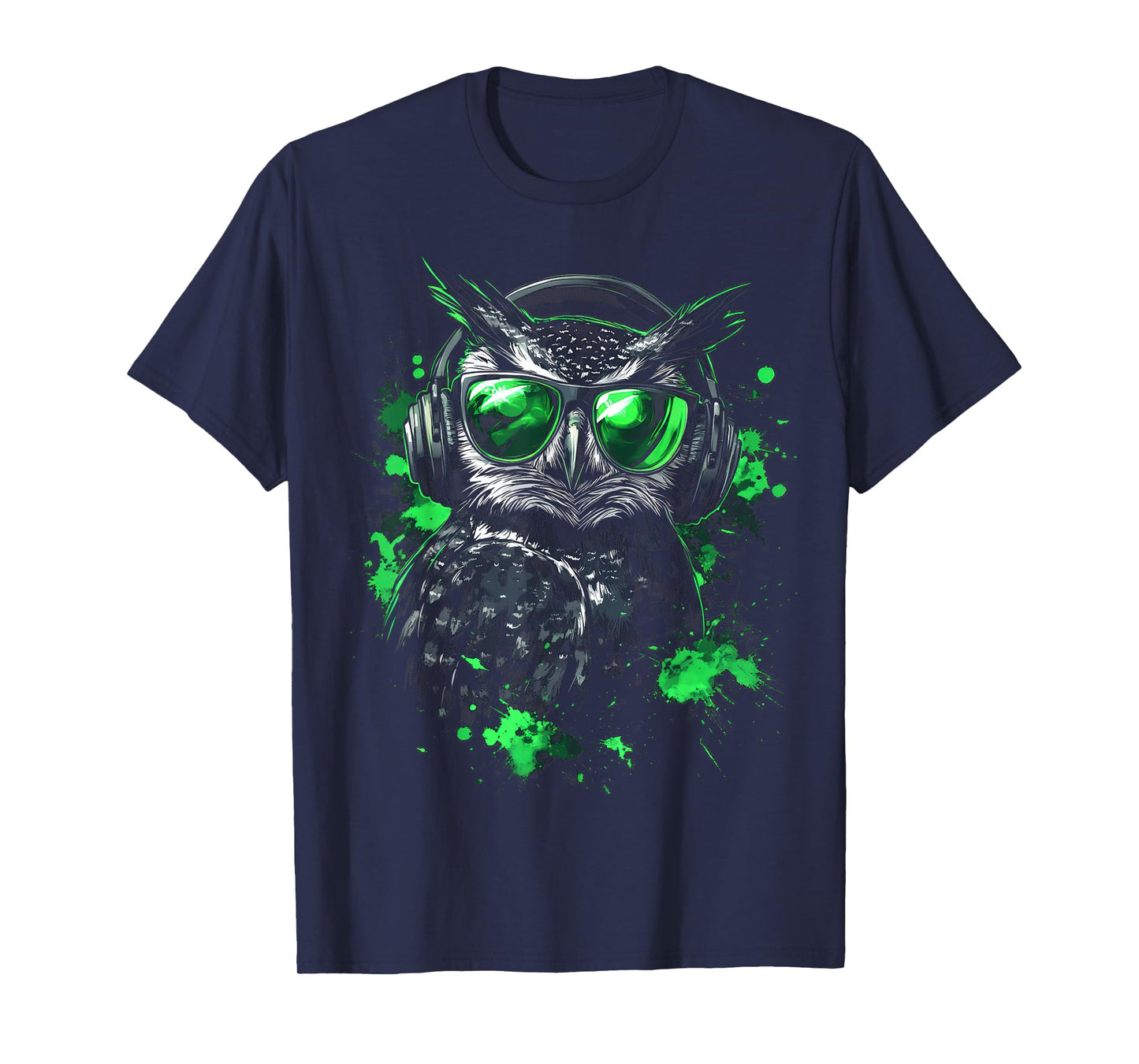 Cool Pop Art Graphic Music Techno Festival DJ Funny Owl T-Shirt