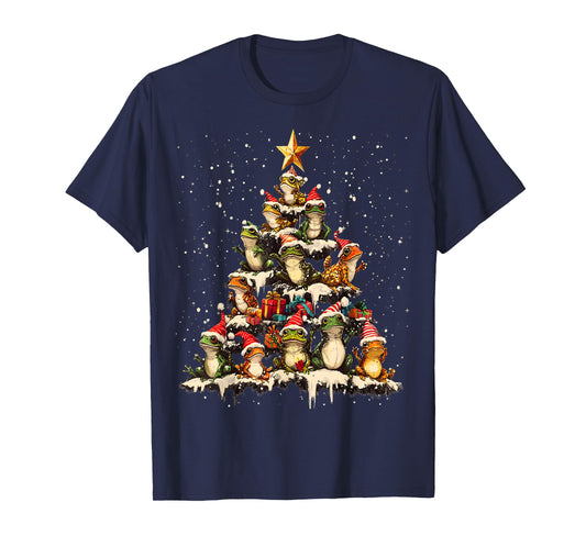 Frog Christmas Tree Ornament Decor Xmas T-Shirt