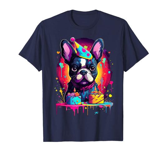 French Bulldog Dog Birthday Party Themed Mens Women T-Shirt