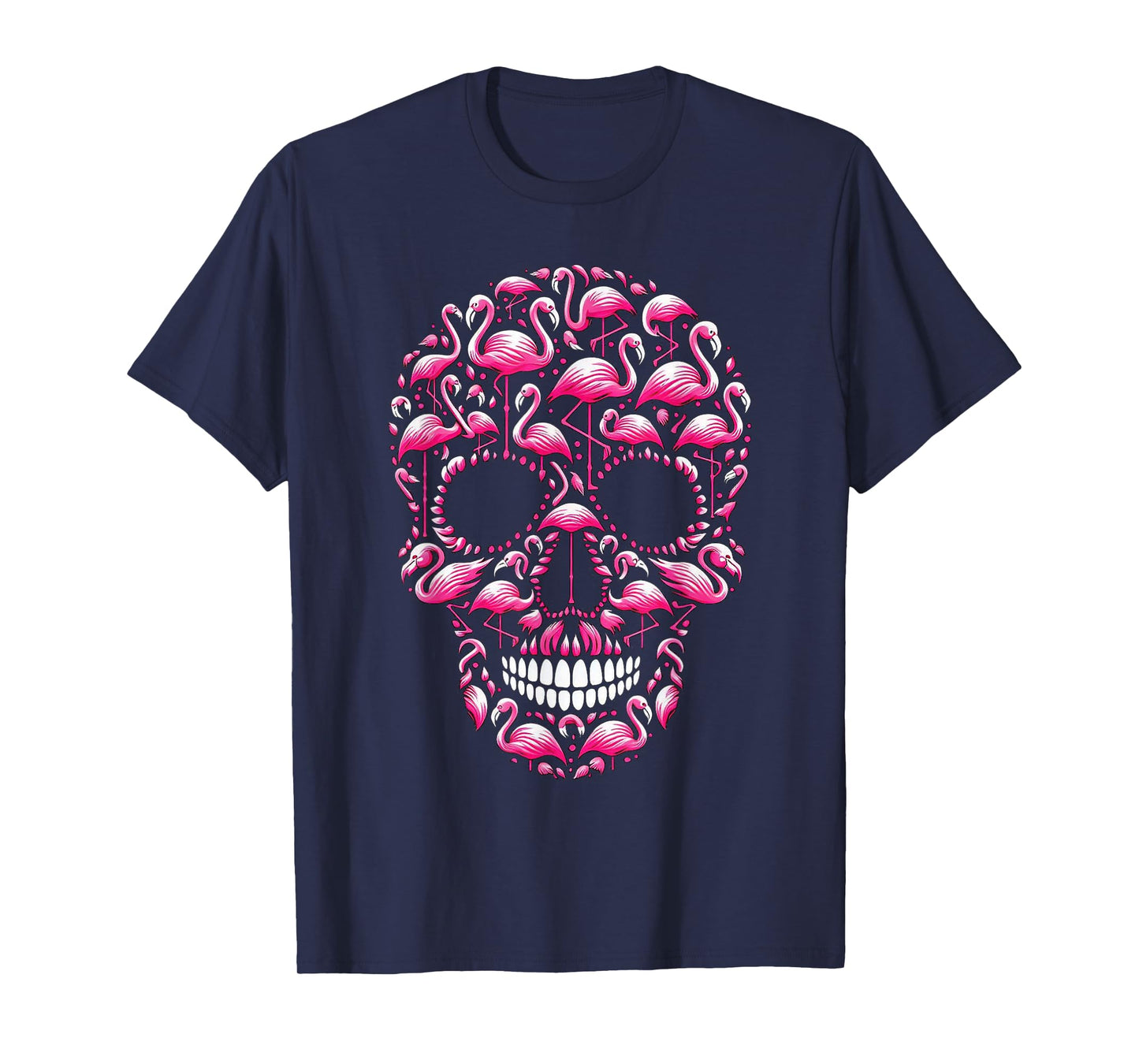 Flamingo Skull Halloween Party T-Shirt