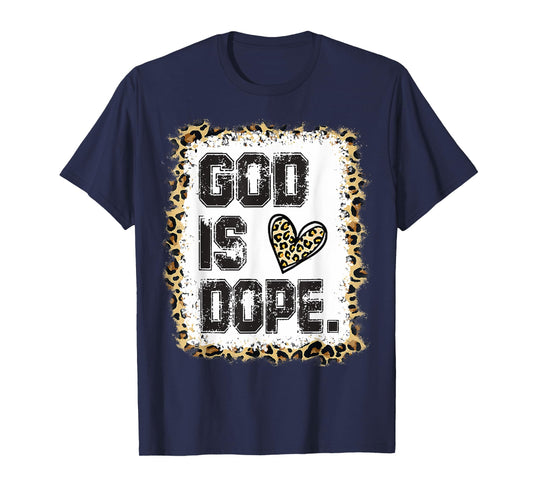 God Is Dope Leopard Pattern T-Shirt