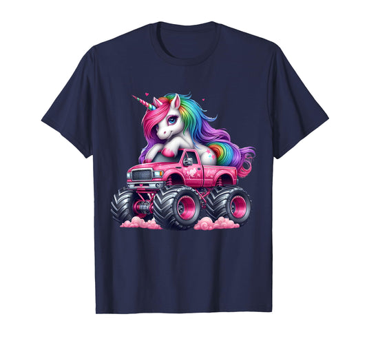 Monster Truck Unicorn Birthday Party Monster Truck Girl T-Shirt