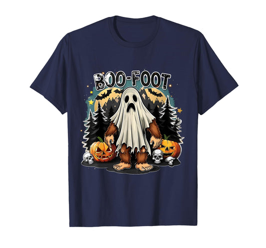 Boo Foot Funny Bigfoot Ghost Halloween Costume T-Shirt