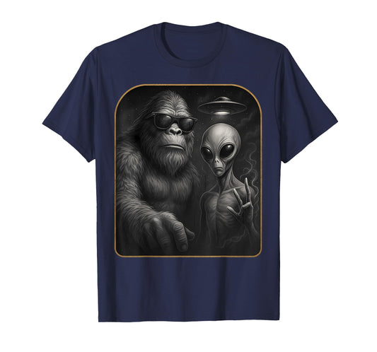 Bigfoot Alien UFO T-Shirt