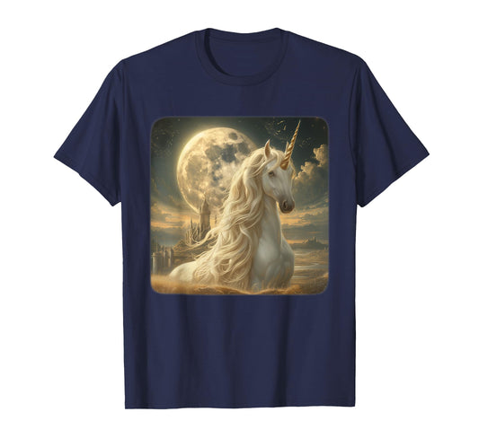 Adult Unicorn Moon Night Graphic Women, Her, Vintage Y2K T-Shirt
