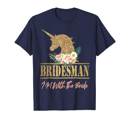 Unicorn Bridesman Gift For Wedding Bridal Party Bridesmaid T-Shirt
