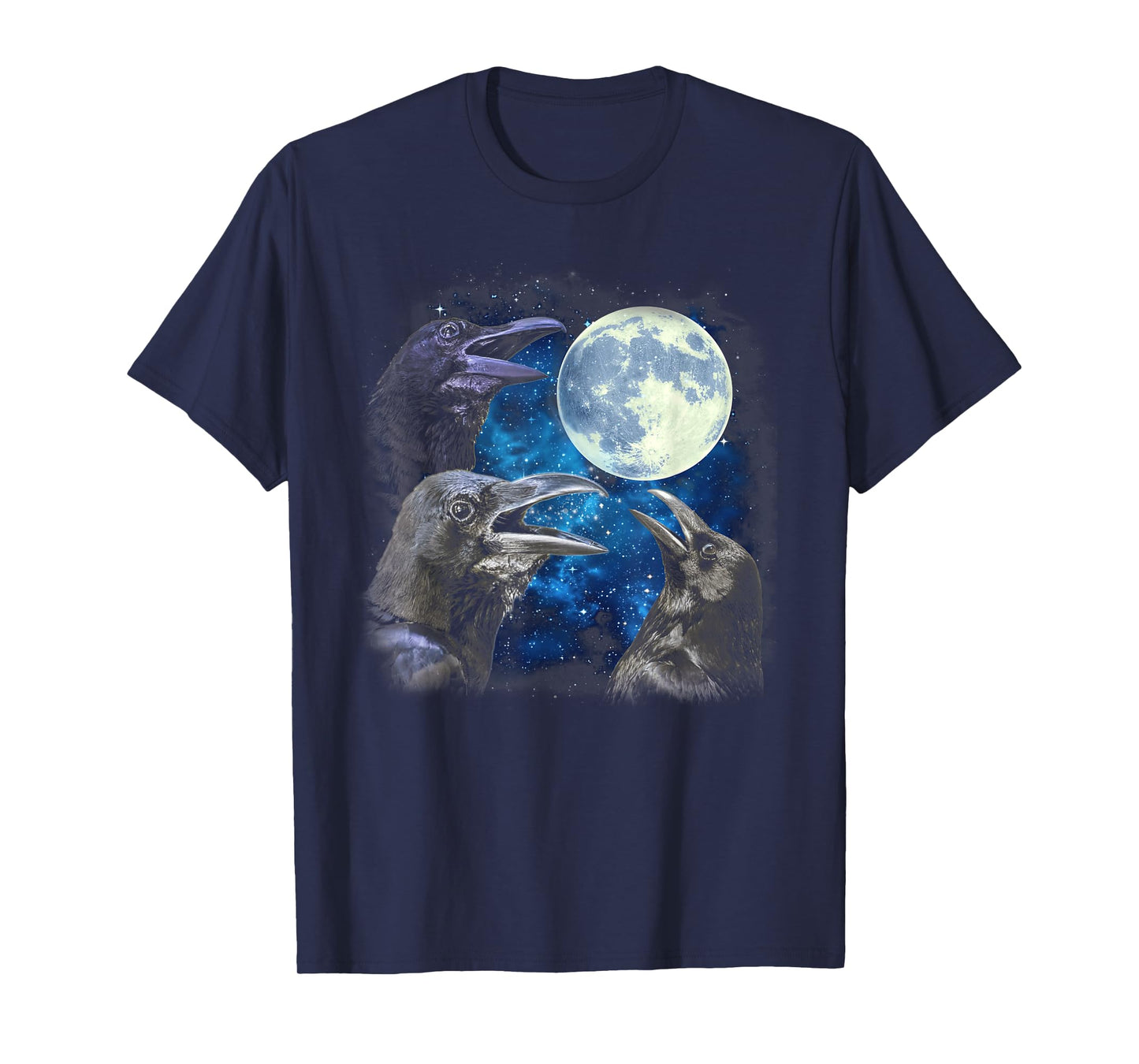 Crows Howling At The Moon - Funny Crow Bird T-Shirt