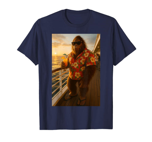 Funny Bigfoot Cruise Holiday T-Shirt