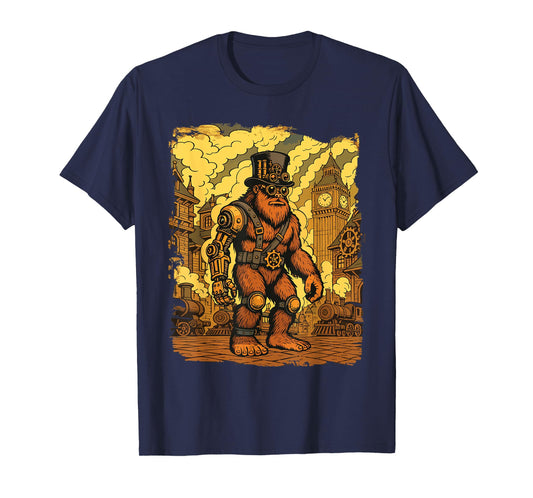 Steampunk Bigfoot - Sasquatch Yeti Cryptids T-Shirt
