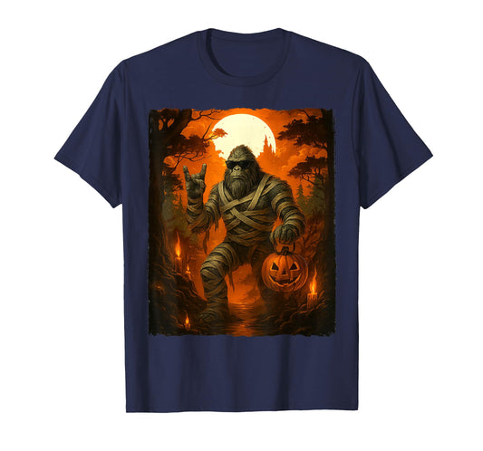 Funny Jack O lantern Mummy Bigfoot Halloween Costumes Mens T-Shirt
