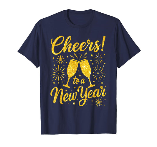 Happy New Year 2026 Cheers to A New Year Fireworks T-Shirt